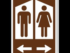 Indicator pentru toaleta barbat femeie si sageata